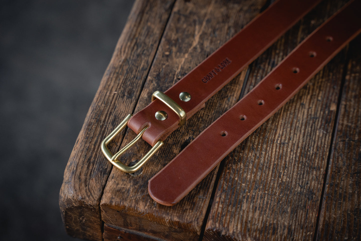 Trade Belt sturdy leather dress belt brass keeper handmade quality usa