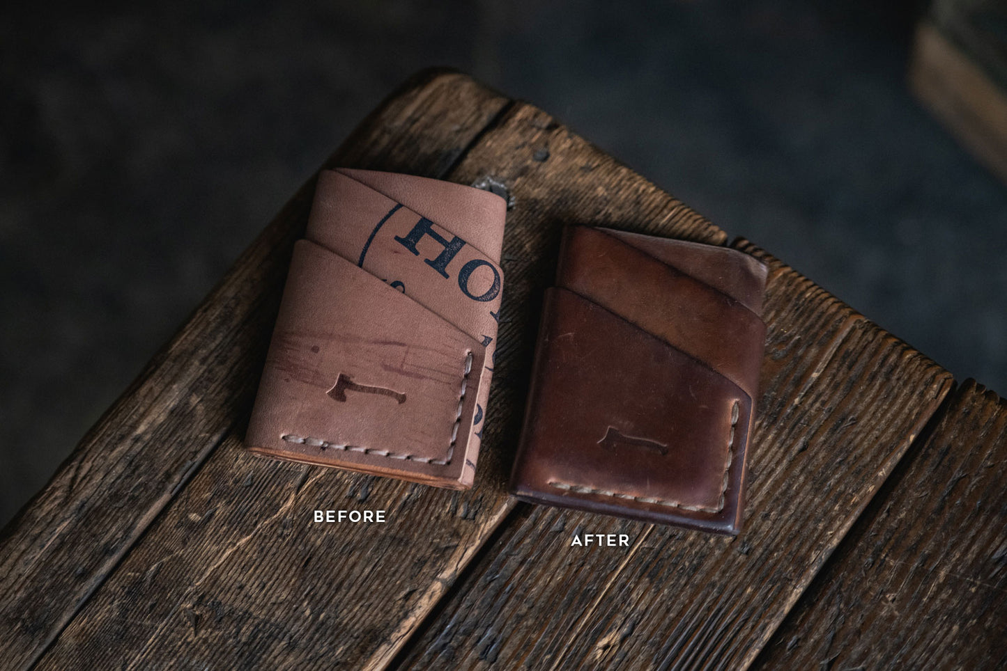 Horween Shell Cordovan Port Wallet by Craft and Lore handmade leather rugged durable minimal card pocket